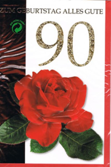 1 Karte - zum 90. Geburtstag - siehe Bild (49)